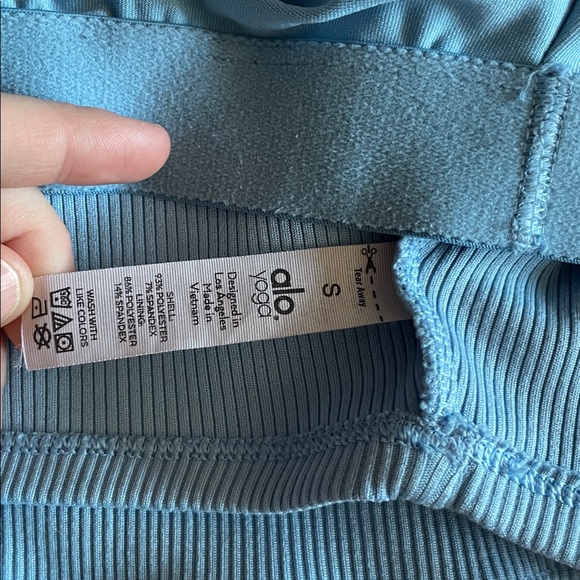 ALO | Light Blue Ribbed Top - Picture 8 of 10